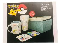 Pokemon Gift Box Mug Verre et dessous de verre Evoli et ses évolutions